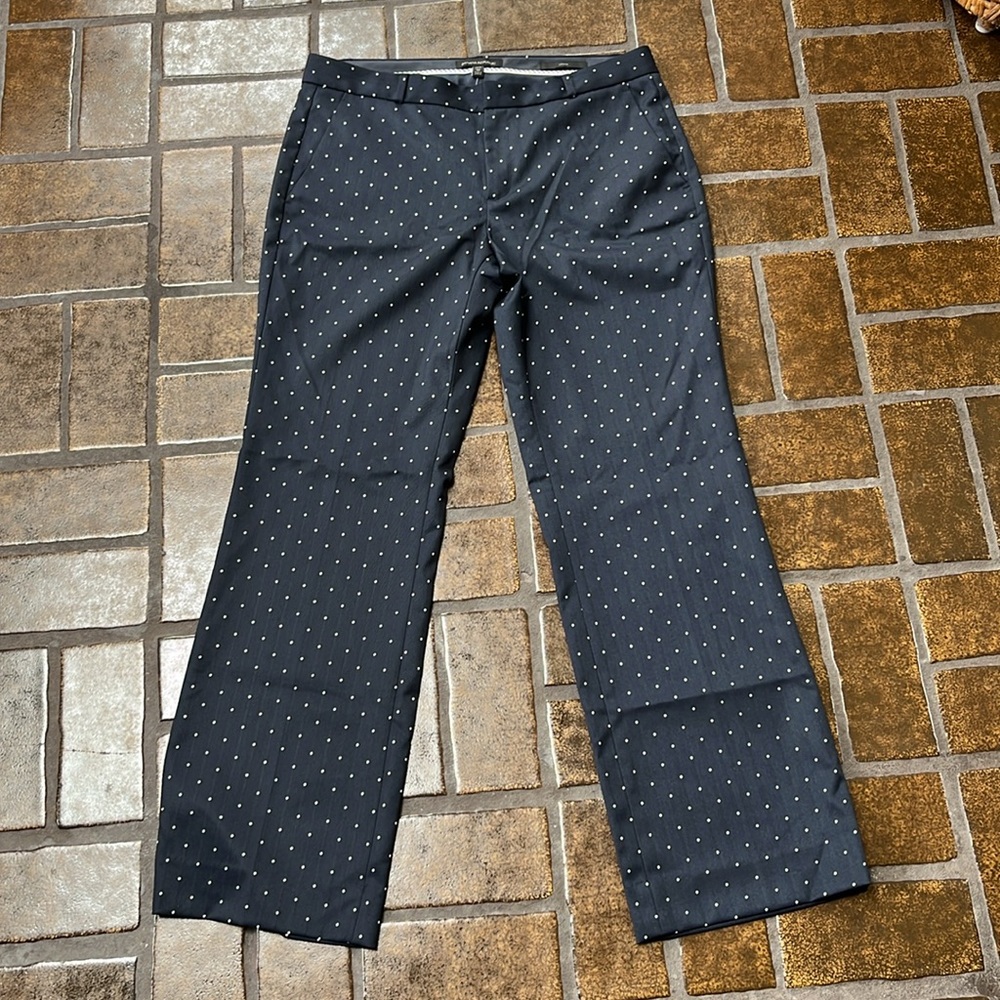 NWT Banana Republic Navy & White Polka Dot Logan Trouser Pant